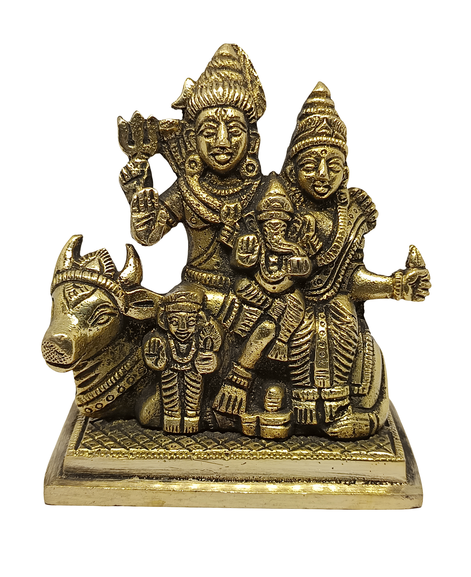     			Apna Rudraksha Brass Shiv Family Idol ( 9.2 cm )