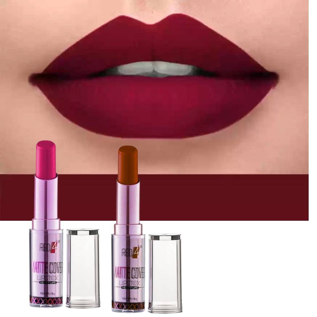 BLUST & FAMME Luscious Lips Waterproof Creamy Multi Matte Lipstick (Pack of 2 ) BLUST & FAMME Luscious Lips Waterproof Creamy Multi Matte Lipstick (Pack of 2 )