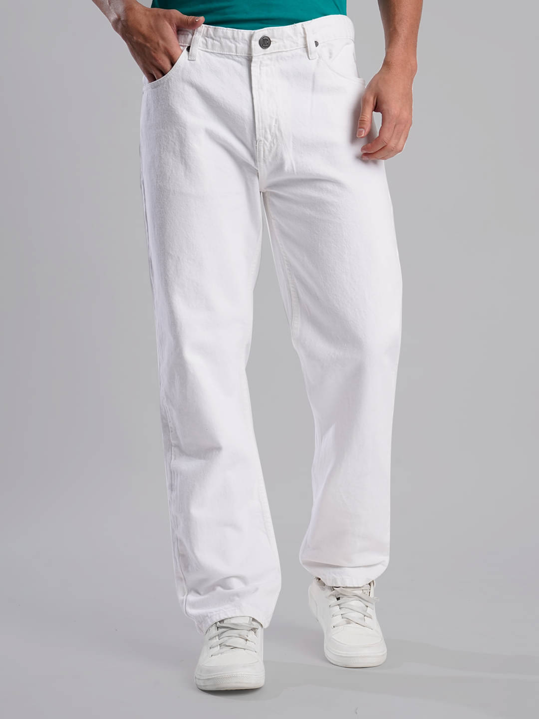 Bene Kleed Slim Fit Basic Men's Jeans - White ( Pack of 1 ) Bene Kleed Slim Fit Basic Men's Jeans - White ( Pack of 1 )