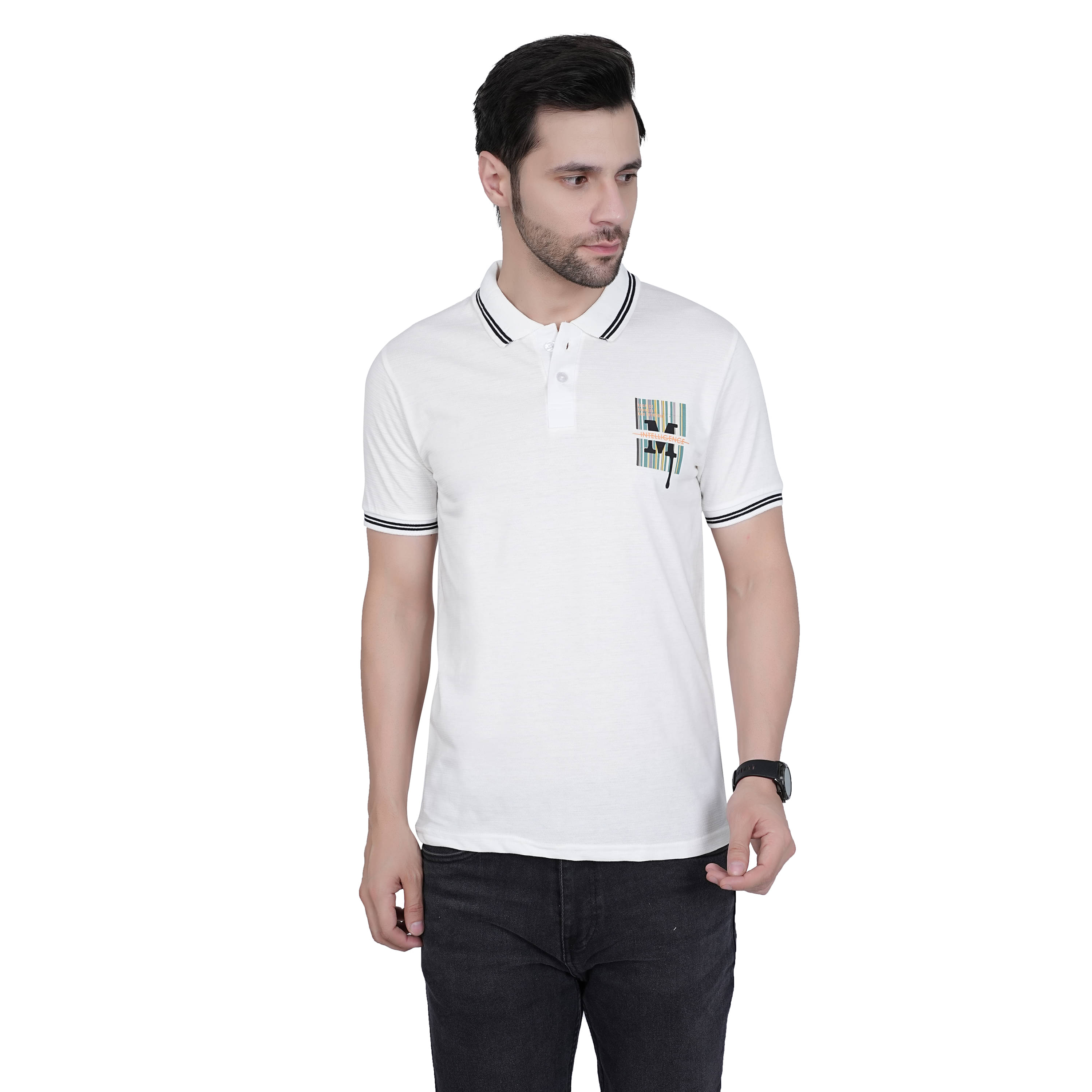 DIDOT Men 100% COTTON Regular Fit Solid Polo T-Shirt ( OFF WHITE )     			DIDOT Men 100% COTTON Regular Fit Solid Polo T-Shirt ( OFF WHITE )