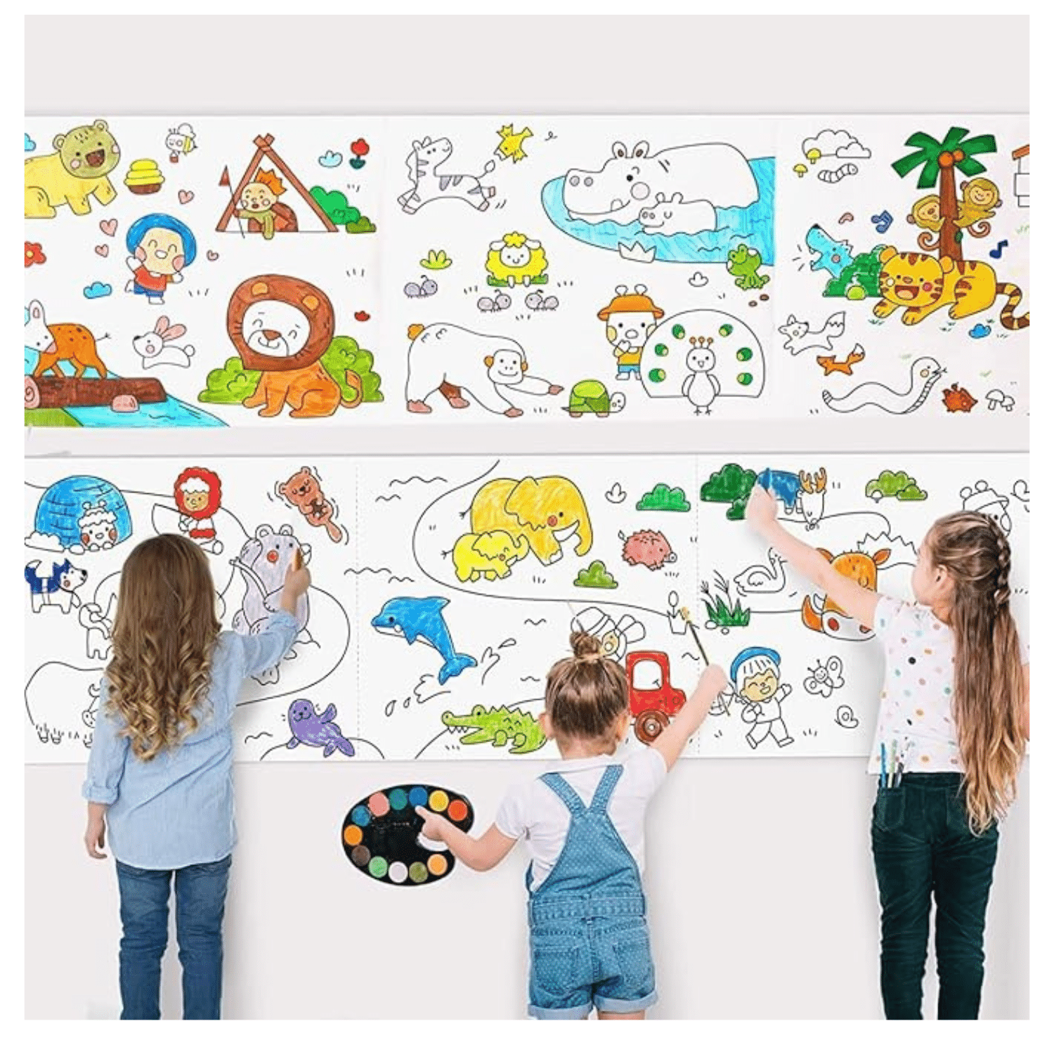     			Drawing Paper Roll for Kids, 30 * 300 Cm Large Coloring Poster for Toddlers, Art Paper, Kids Coloring Drawing Paper Roll Best Birthday Gift Kids【 Mix-Design 】