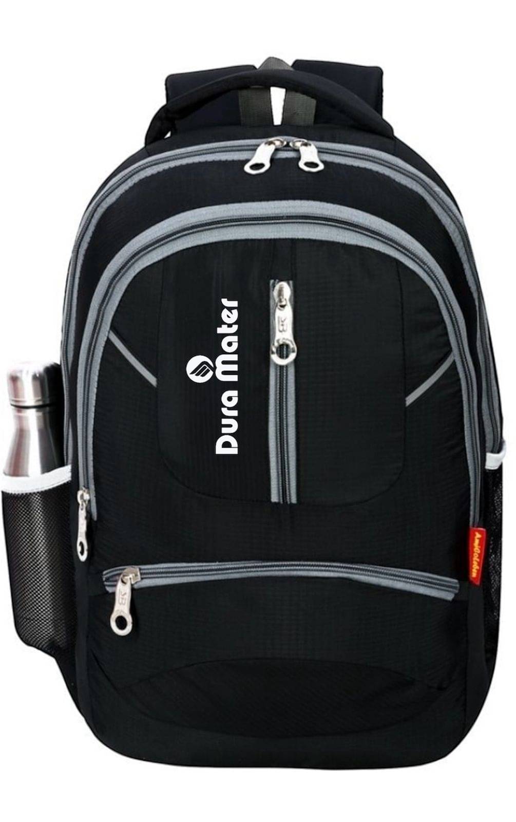 Dura Mater 32 Ltrs Polyester Backpack *For Boys & Girls ( Black ) Dura Mater 32 Ltrs Polyester Backpack *For Boys & Girls ( Black )
