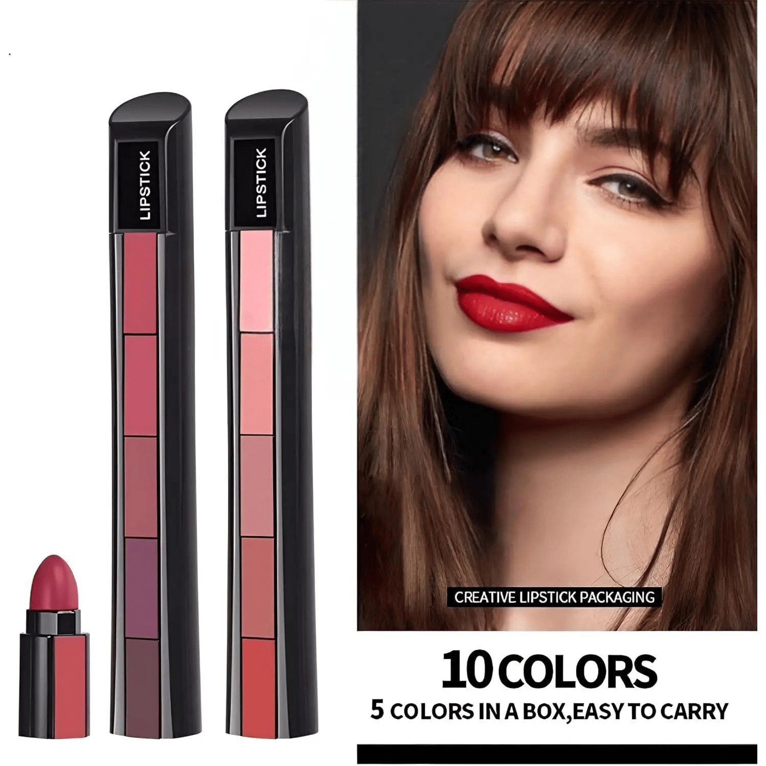     			Generic Multi Matte Waterproof Crayon Lipstick ( Pack of 2 )