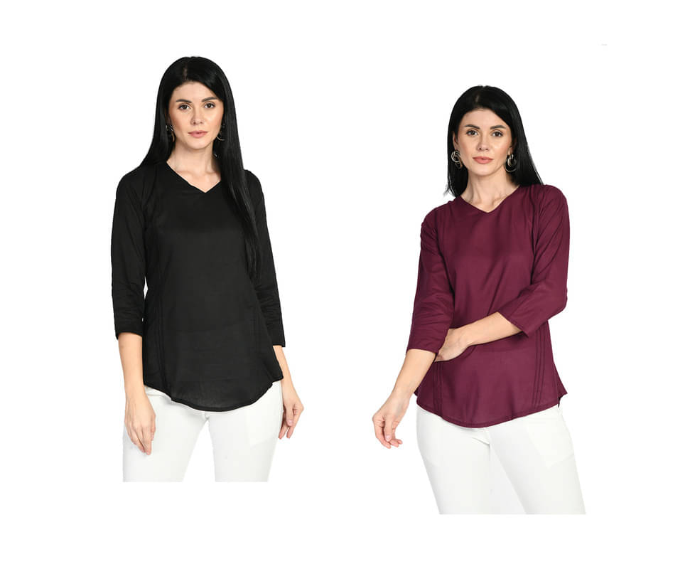 IndiWeaves Women's Rayon Regular Top ( Multi Color )     			IndiWeaves Women's Rayon Regular Top ( Multi Color )