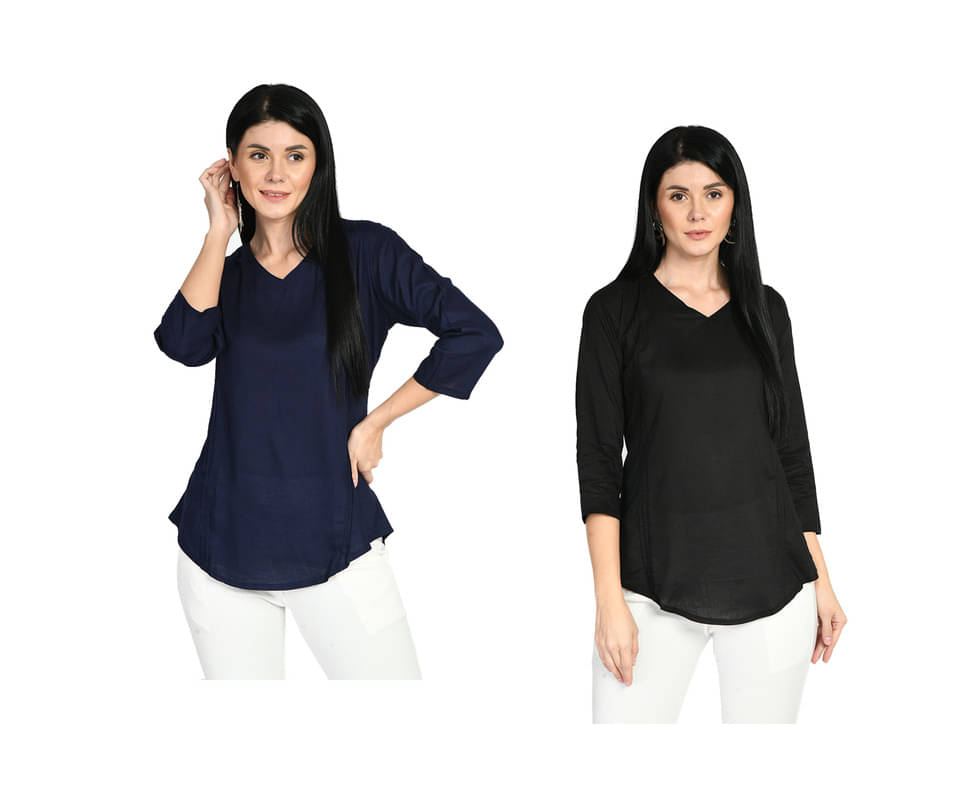     			IndiWeaves Women's Rayon Regular Top ( Multi Color )
