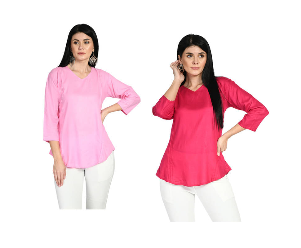 IndiWeaves Women's Rayon Regular Top ( Multi Color ) IndiWeaves Women's Rayon Regular Top ( Multi Color )