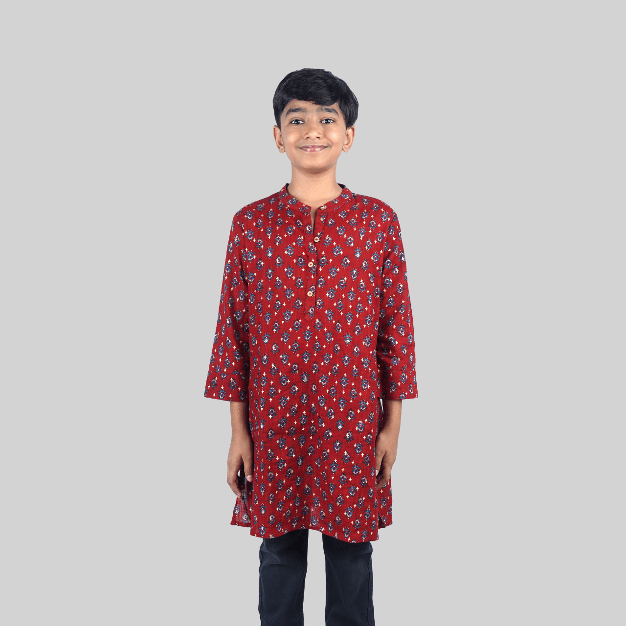 Kidzee Kingdom Boys Cotton Solid Pattern Kurta ( Maroon , Pack of 1 ) Kidzee Kingdom Boys Cotton Solid Pattern Kurta ( Maroon , Pack of 1 )