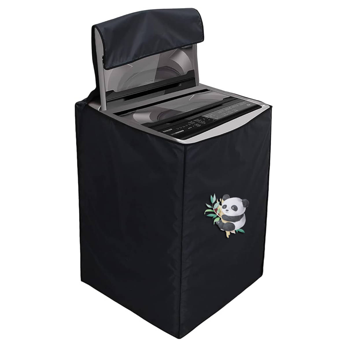 LEORBIX Fully Automatic Washing Machine Cover Compatiable For 6 kg,7 kg,8 kg,9 kg - Black LEORBIX Fully Automatic Washing Machine Cover Compatiable For 6 kg,7 kg,8 kg,9 kg - Black