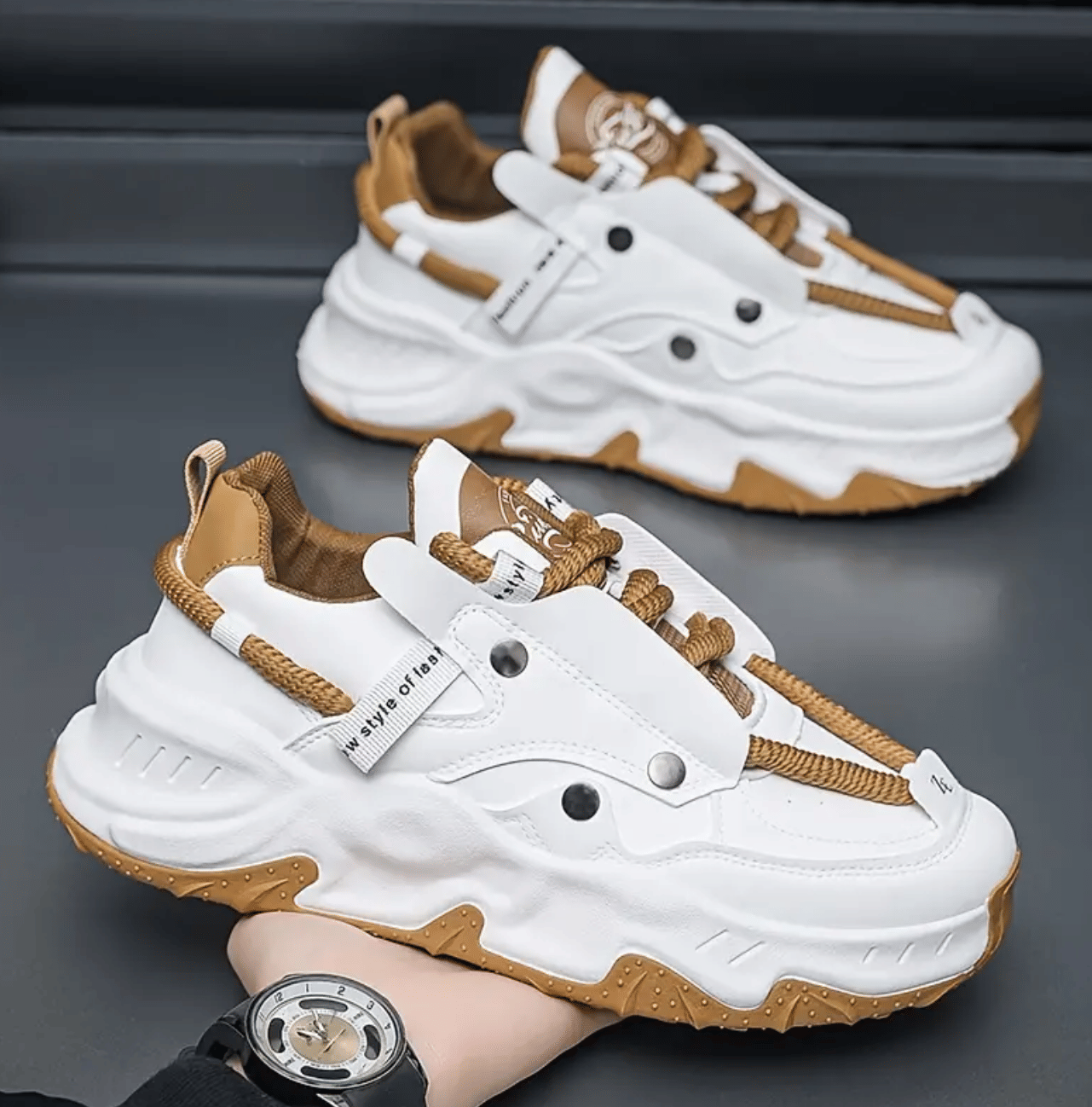     			Labbin Sneakers Tan Men's Lifestyle Shoes