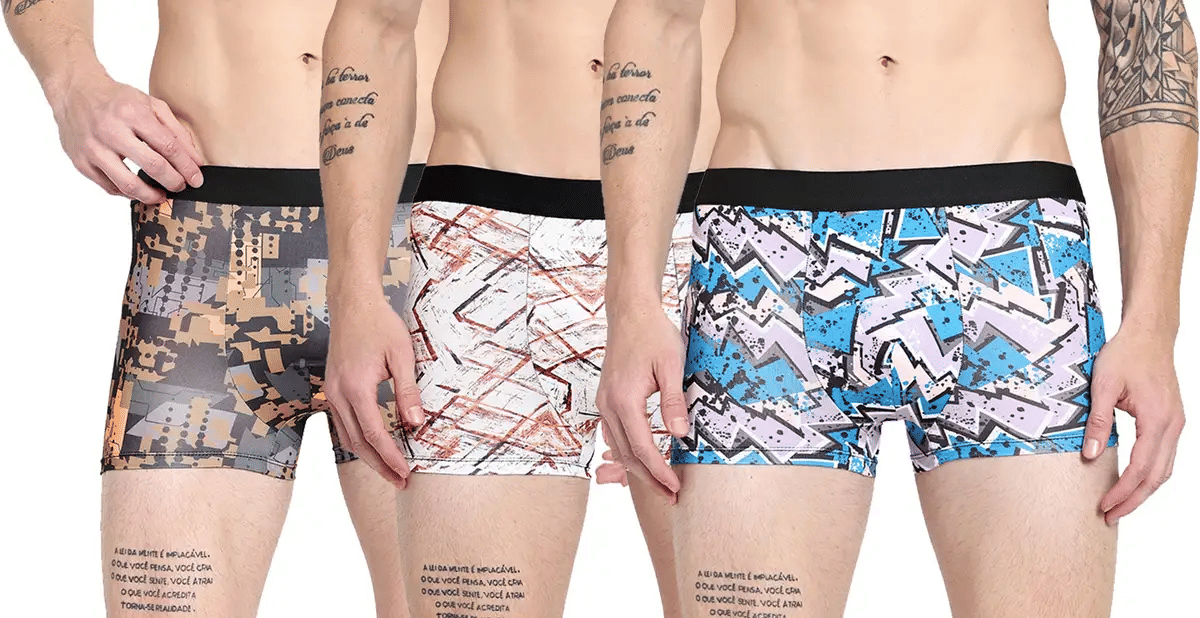     			Lavanya Garments Pack of 3 Nylon Trunks For Men's ( Multicolor )