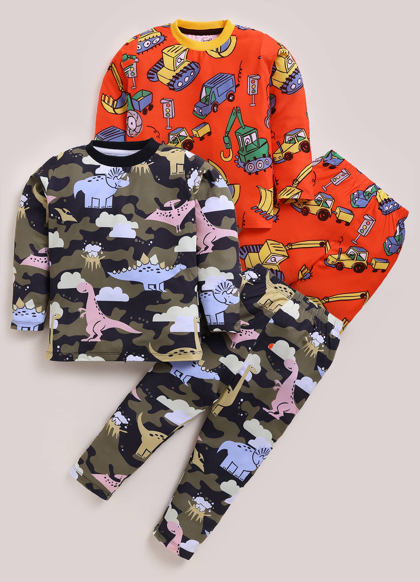 Lazy Shark Pack of 2 Boys Cotton Blend T-Shirt & Pants Set ( Green )     			Lazy Shark Pack of 2 Boys Cotton Blend T-Shirt & Pants Set ( Green )