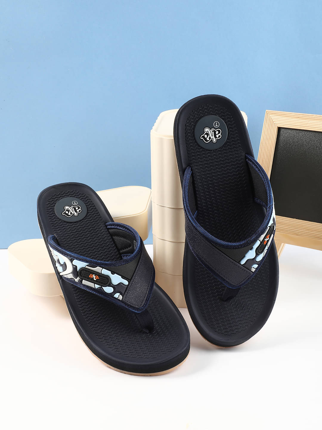     			Liberty Navy Blue Men's Thong Flip Flop