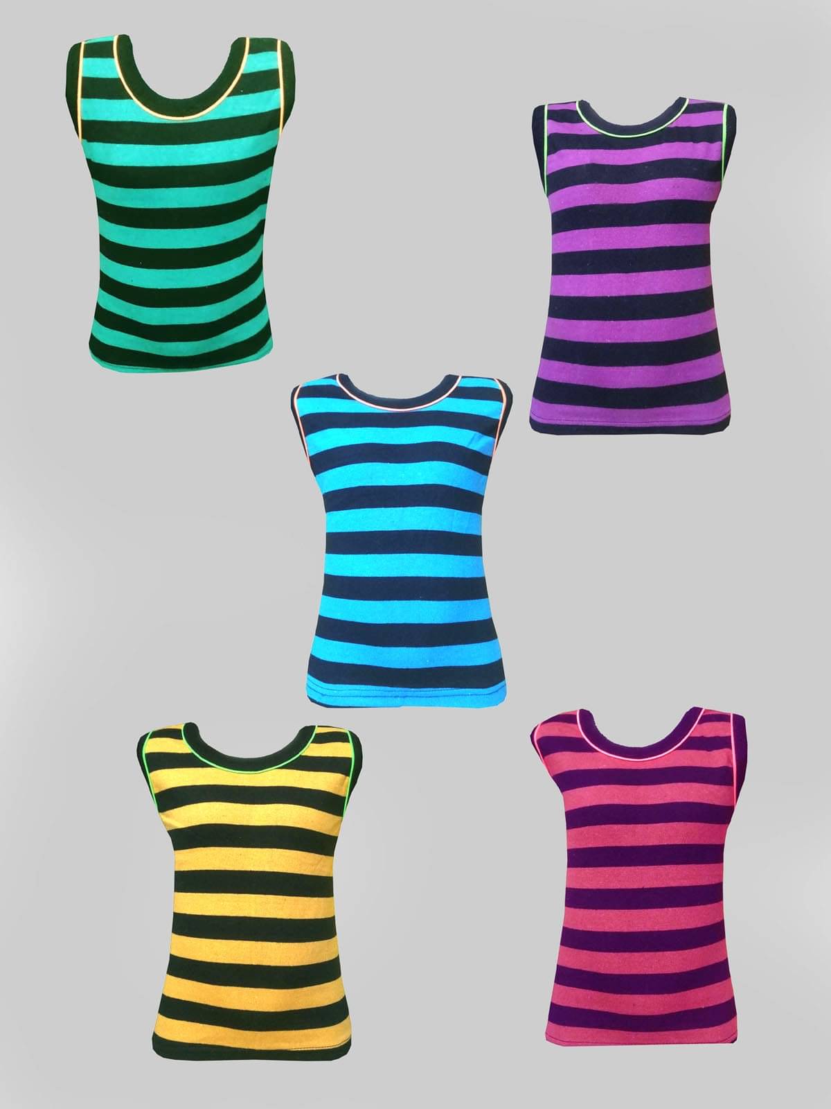     			MRB Pack of 5 Baby Boys Cotton Blend Thermal Top ( Multicolor )