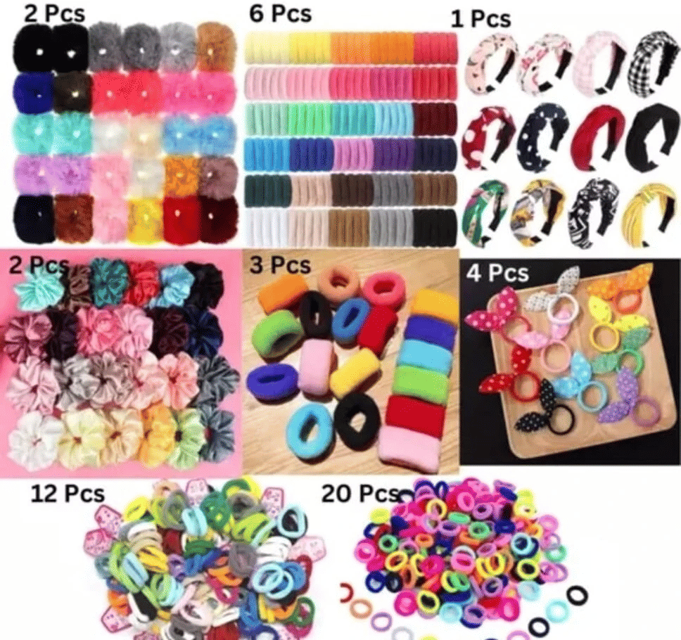     			Mehak Creation Multi Girls Rubber Band ( Pack of 1 )