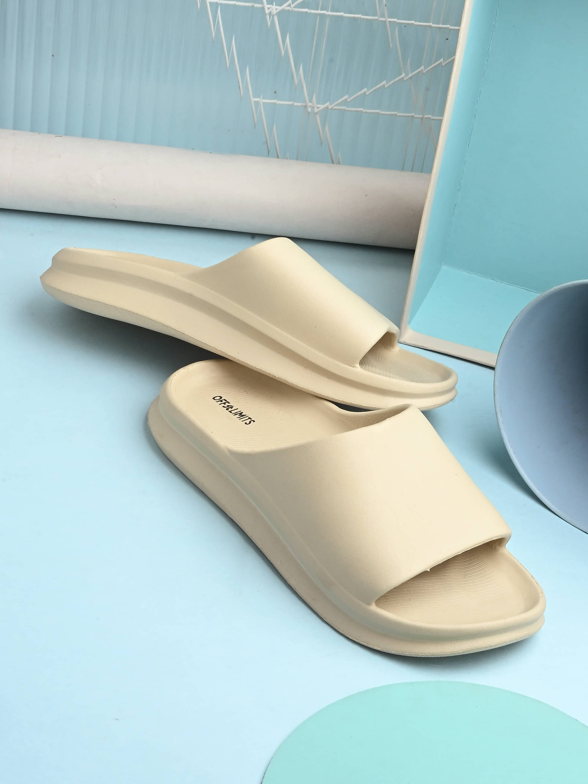     			OFF LIMITS Beige Women's Slide