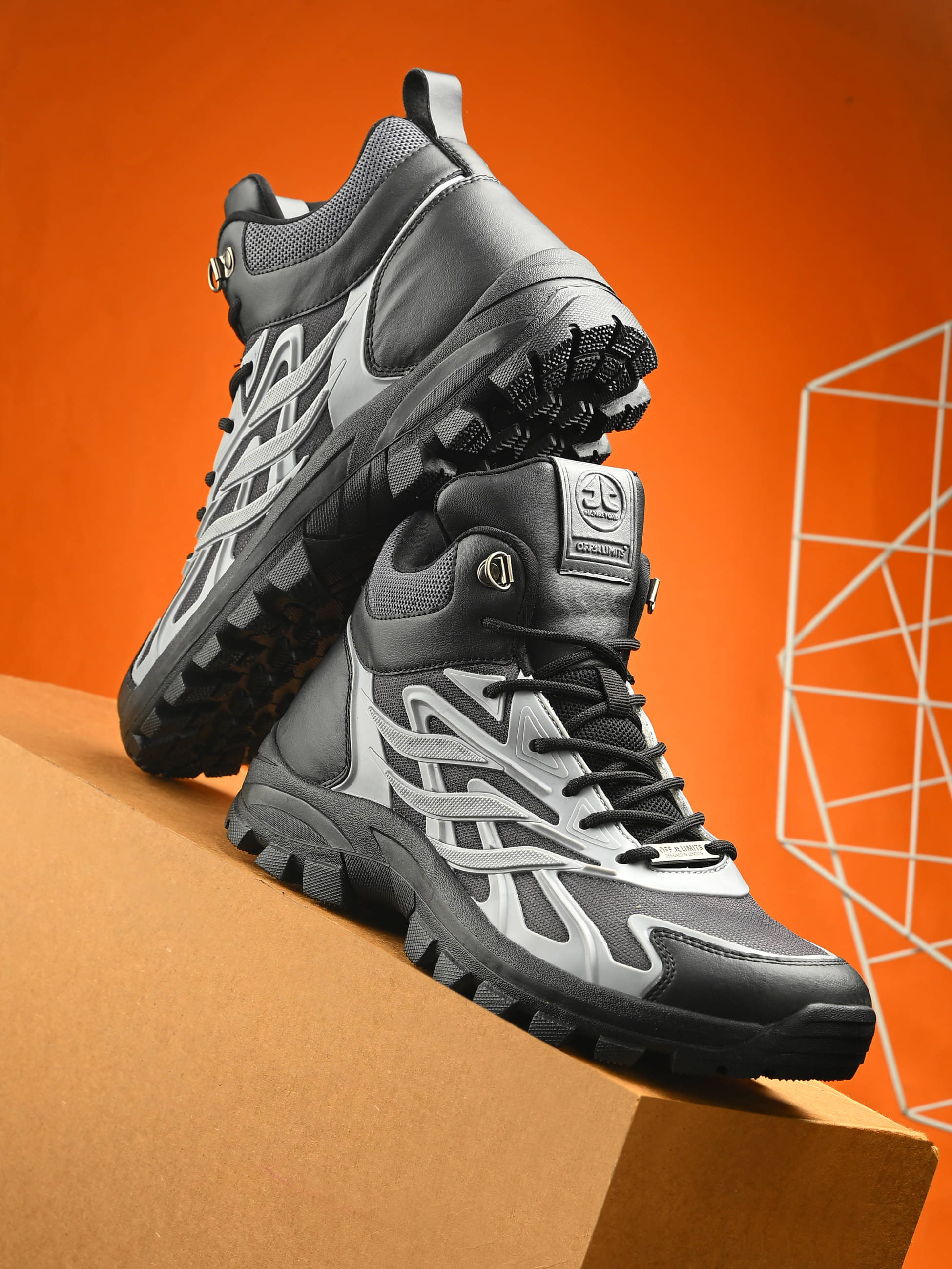     			OFF LIMITS RAFTAR Gray Hiking Shoes
