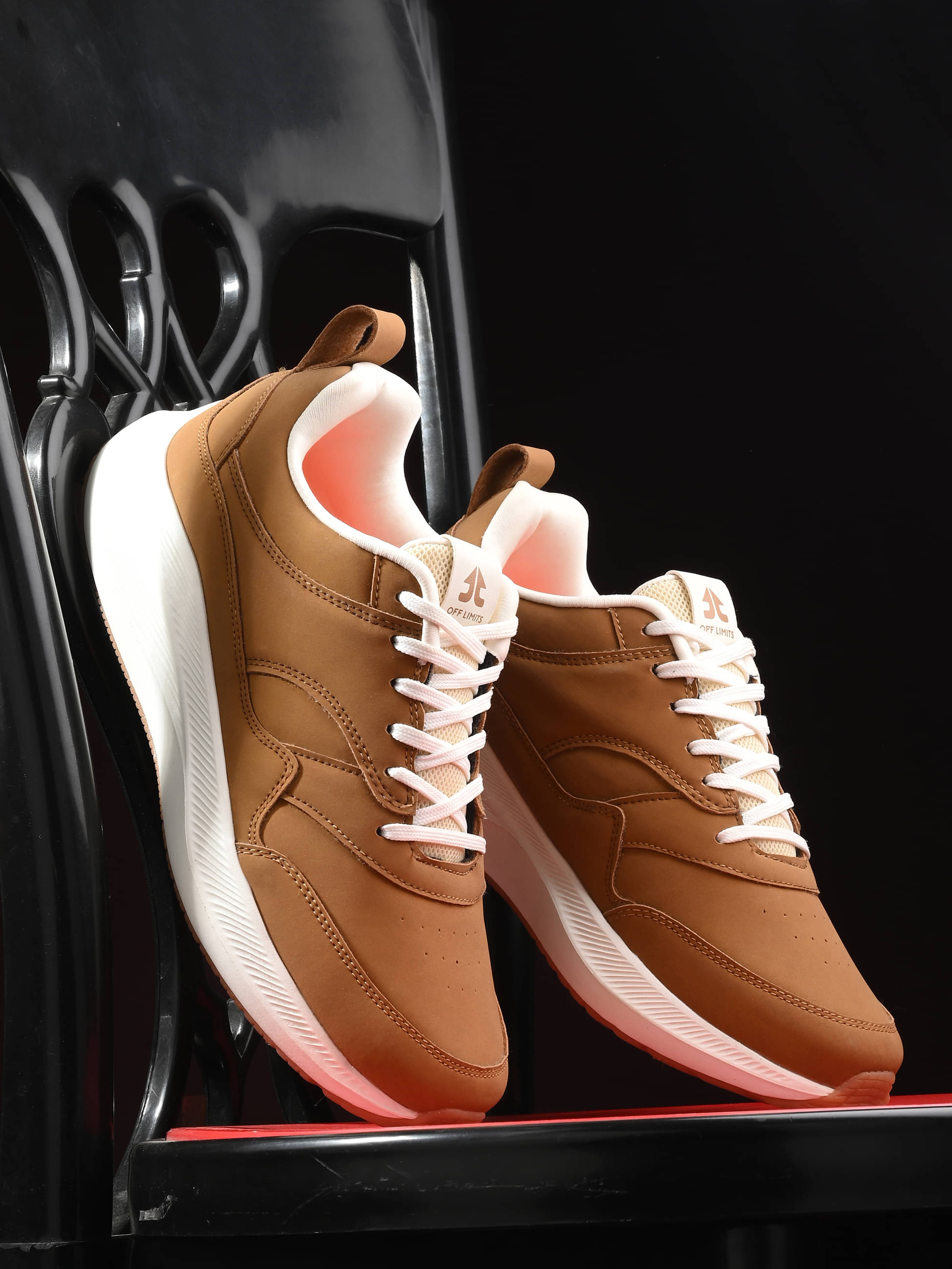     			OFF LIMITS STUSSY Tan Men's Sports Running Shoes