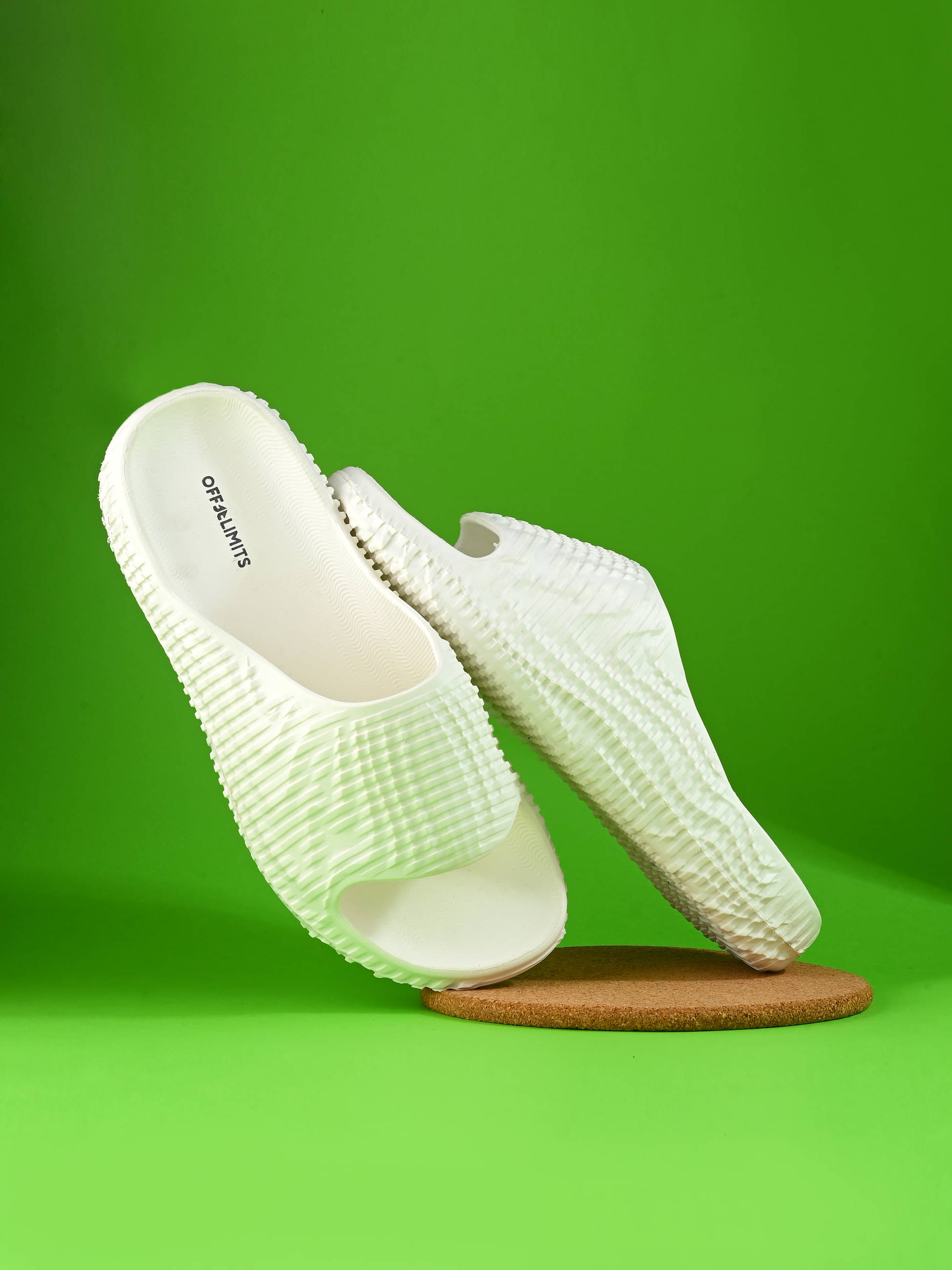     			OFF LIMITS White Men's Slide Flip Flop