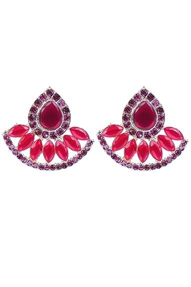     			Opus Gems Red Stud Earrings ( Pack of 1 )