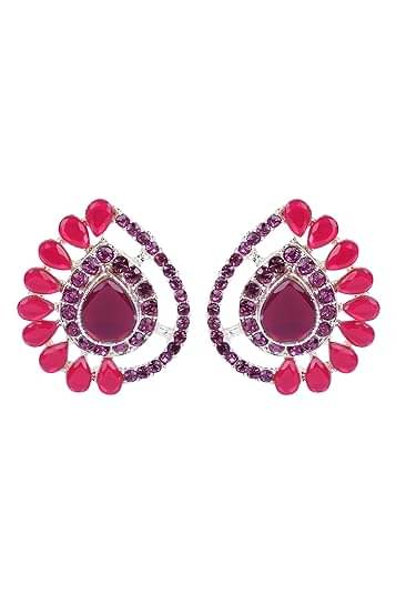     			Opus Gems Red Stud Earrings ( Pack of 1 )