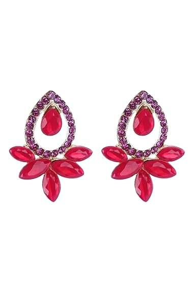     			Opus Gems Red Stud Earrings ( Pack of 1 )