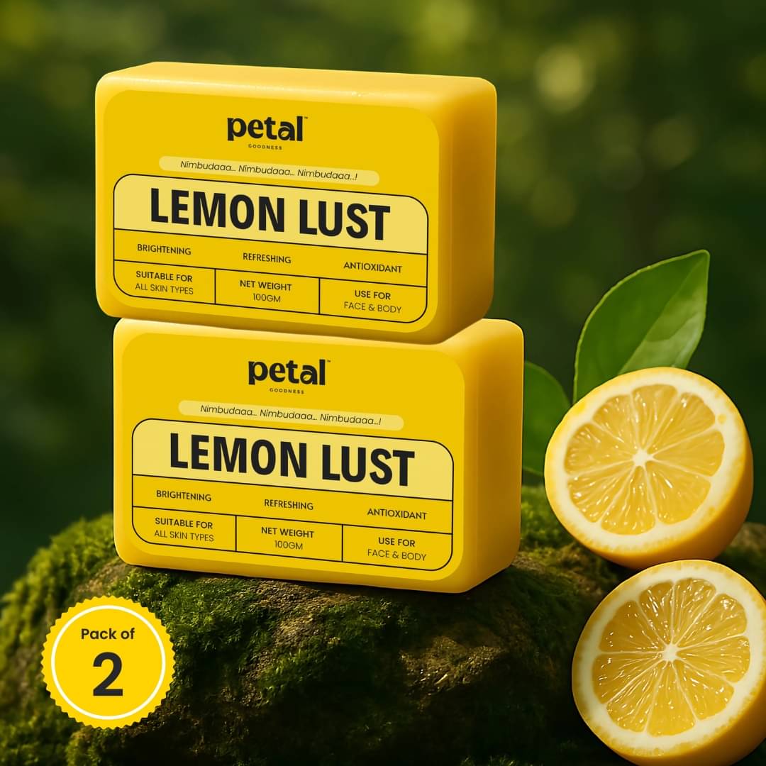 Petal Goodness Skin Whitening Lemon Lust Soap Soap for All Skin Type ( Pack of 2 ) Petal Goodness Skin Whitening Lemon Lust Soap Soap for All Skin Type ( Pack of 2 )