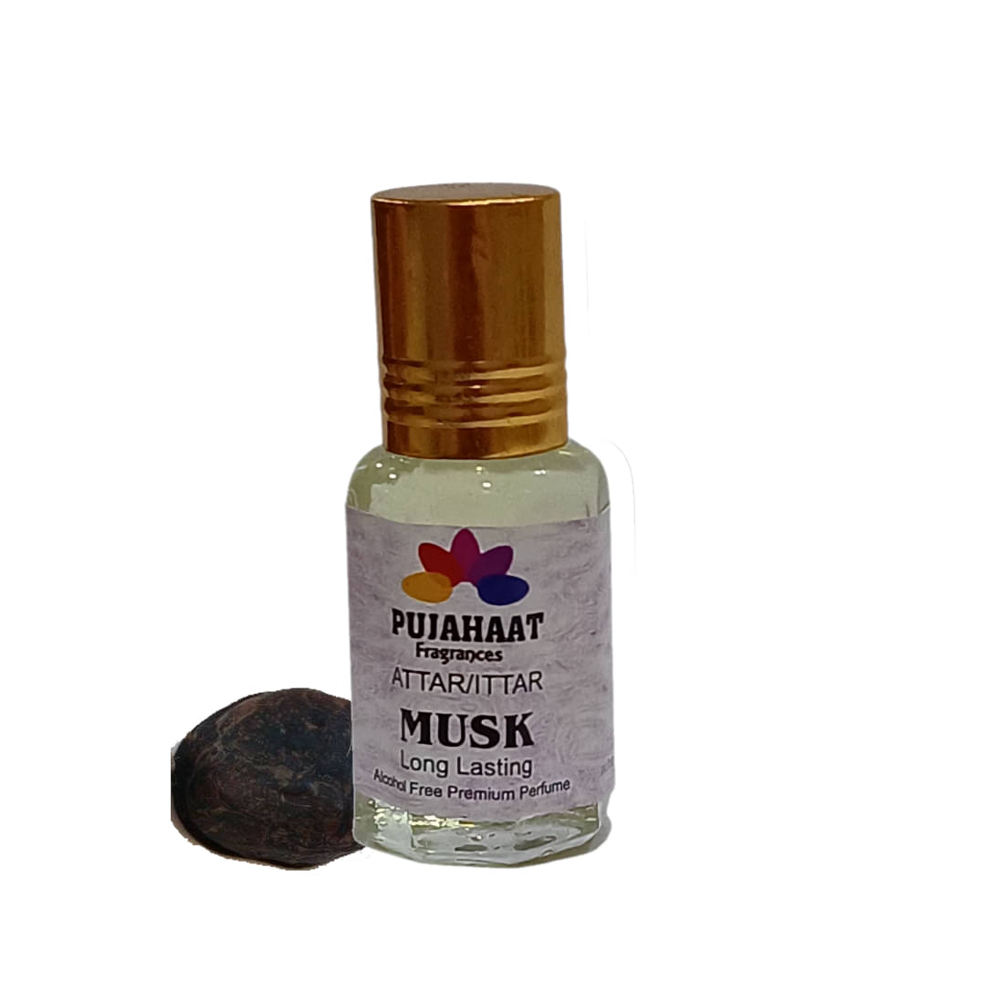     			Pujahaat Musk Non- Alcoholic Miniature Attar ( Pack of 1 )