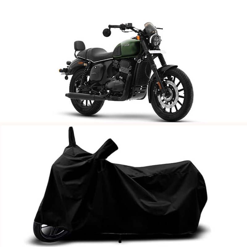     			RABABLI Bike Body Cover for Yezdi Yezdi Roadster Hunter ( Pack of 1 ) , Black