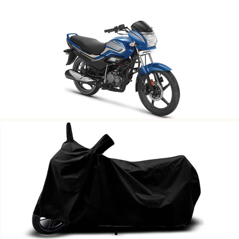     			RABABLI Bike Body Cover for Hero Hero Super Splendor ( Pack of 1 ) , Black