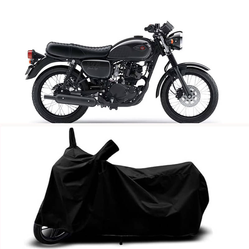 RABABLI Bike Body Cover for kawasaki KawasaW175 STD ( Pack of 1 ) , Black RABABLI Bike Body Cover for kawasaki KawasaW175 STD ( Pack of 1 ) , Black