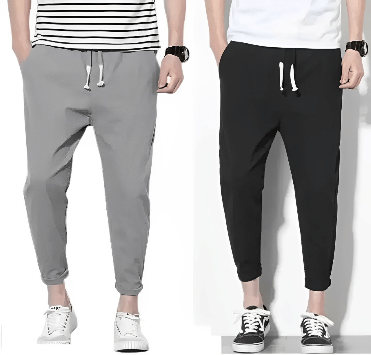 Reya Multicolor Polyester Men's Trackpants ( Pack of 2 ) Reya Multicolor Polyester Men's Trackpants ( Pack of 2 )