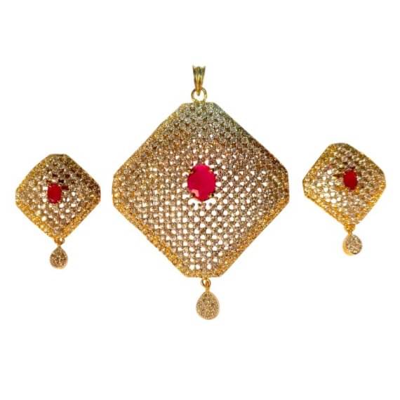     			RinGold Red Pendant set ( Pack of 1 )