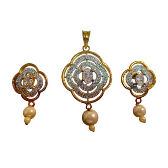     			RinGold White Pendant set ( Pack of 1 )