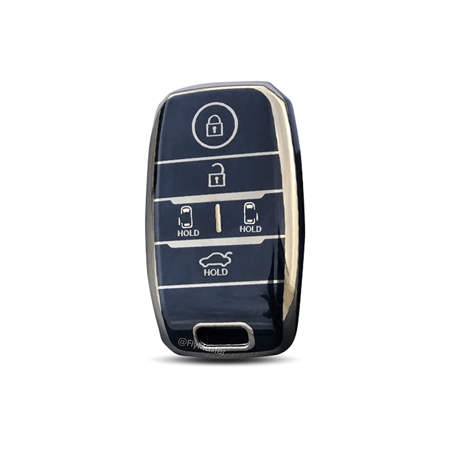 TPU Key Cover Compatible with Kia Carnival 5 Button Smart Key (Black) TPU Key Cover Compatible with Kia Carnival 5 Button Smart Key (Black)