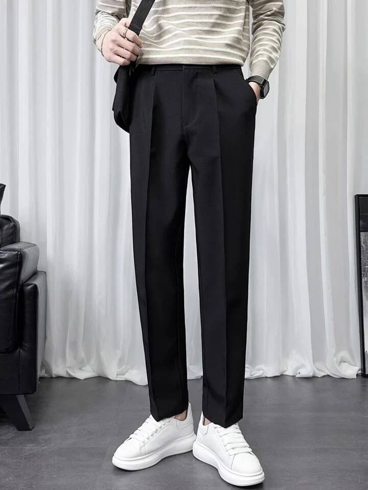     			WOOMNY Loose Pleated Men's Formal Trouser - Black ( Pack of 1 )