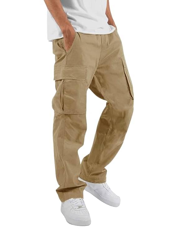    			ikigai Regular Flat Men's Trouser - Khaki ( Pack of 1 )