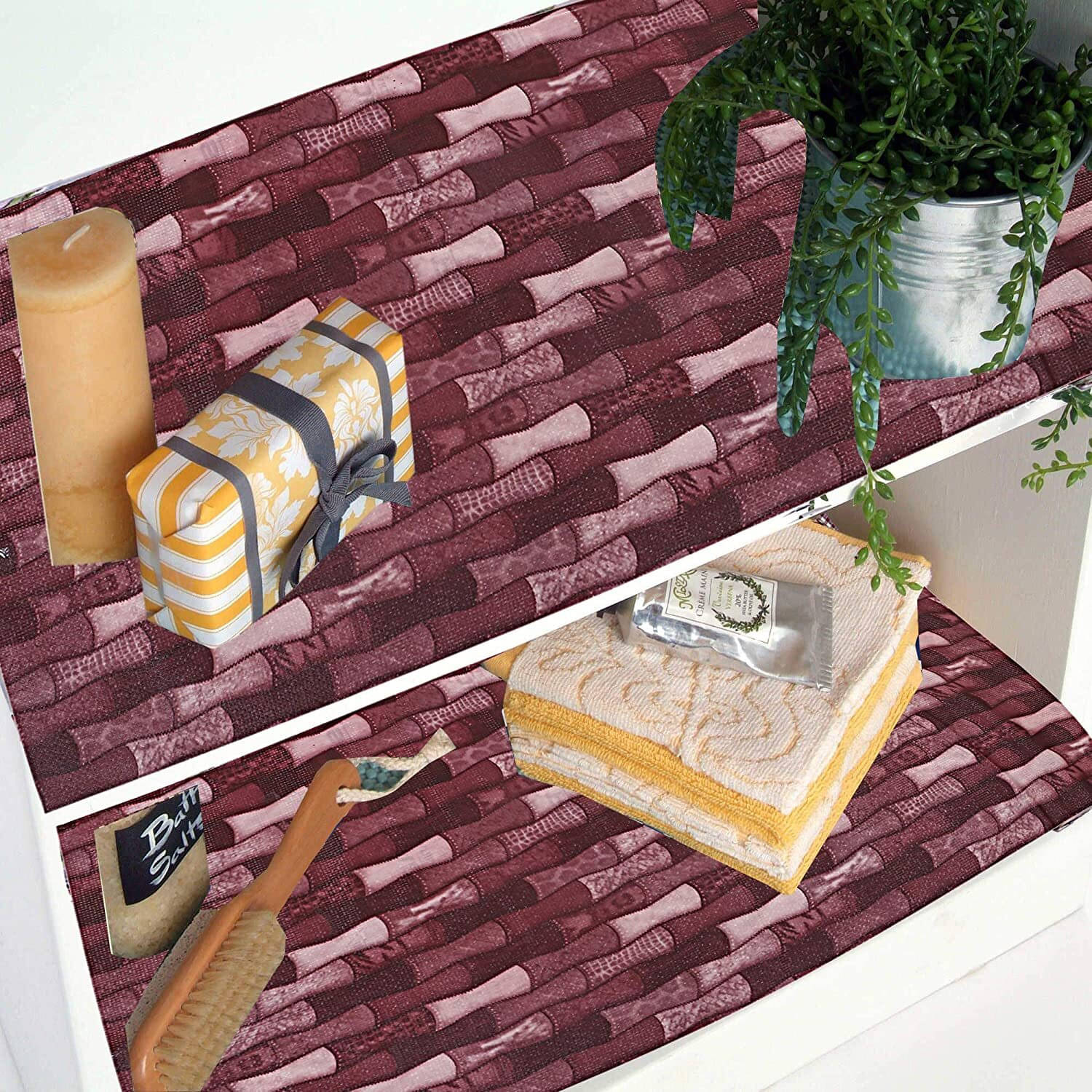 mopak decor Single Polyester Purple Kitchen Shelf Cover Cover mopak decor Single Polyester Purple Kitchen Shelf Cover Cover