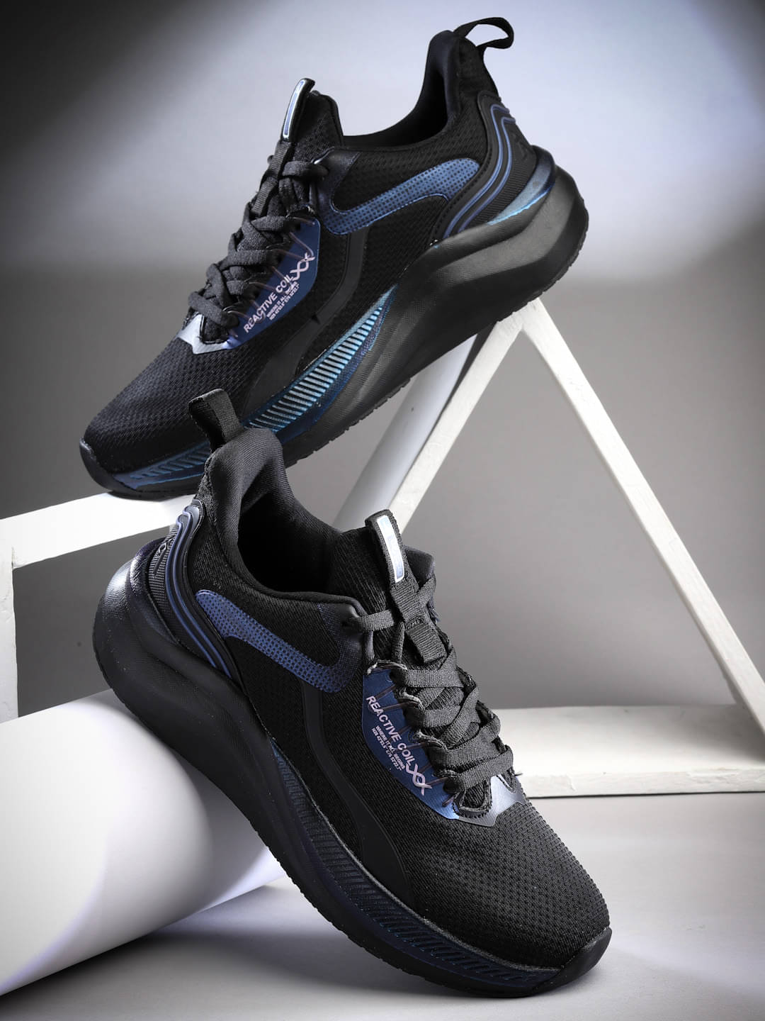 Action Black Men's Sports Running Shoes Action Black Men's Sports Running Shoes