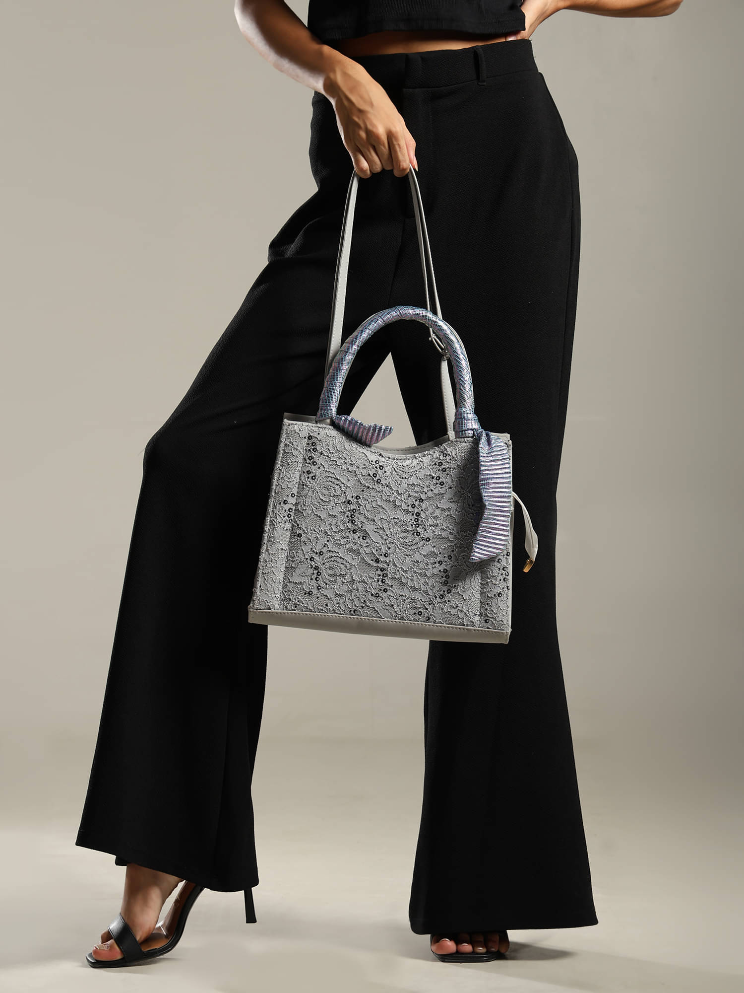     			ENSAC Shoulder Bag Rexin Set of 1 ( Grey )