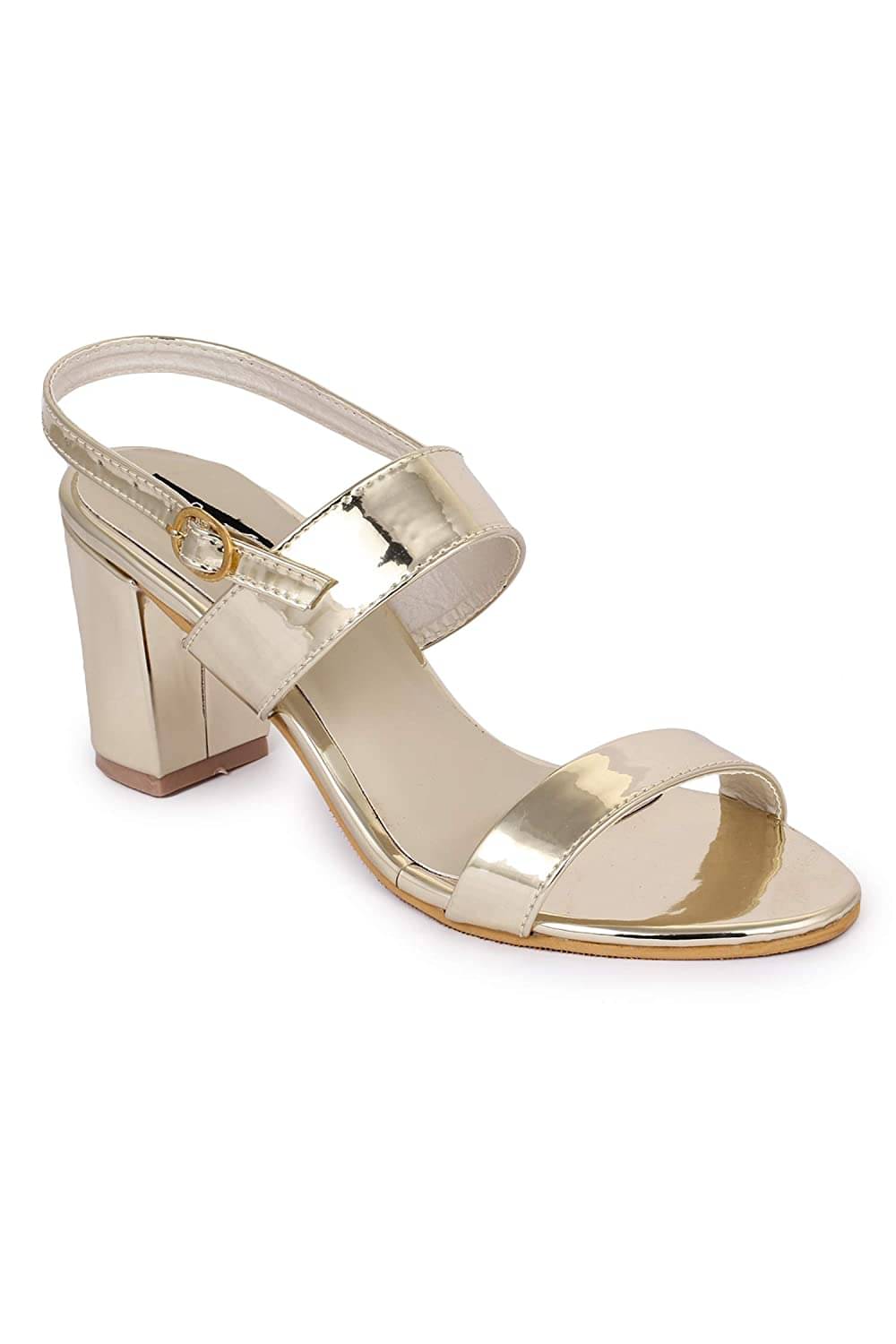    			Funku Fashion Gold Women's Sandal Heels