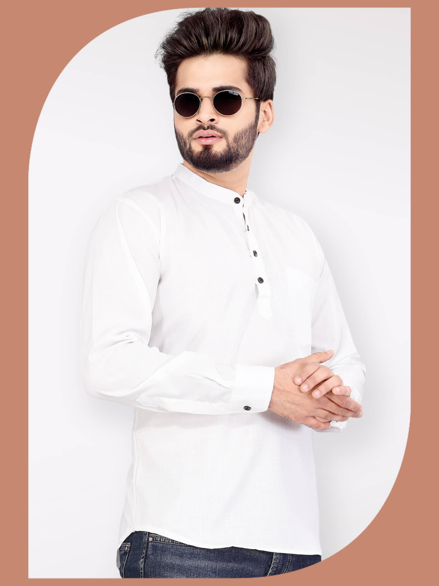 SOPANI White Cotton Blend Men's Regular Kurta ( Pack of 1 ) SOPANI White Cotton Blend Men's Regular Kurta ( Pack of 1 )