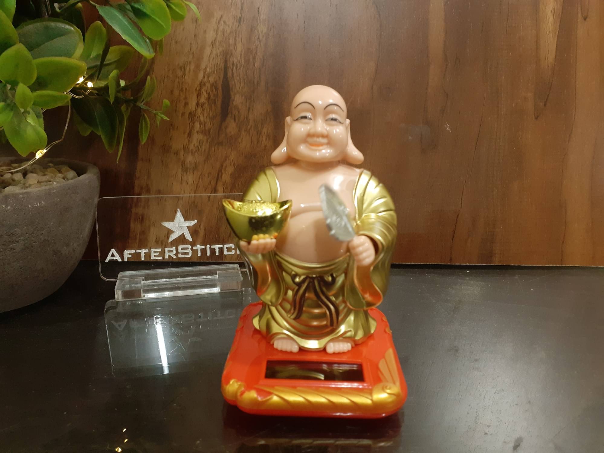 Spreading Smiles Resting Buddha Showpiece 6.5 cm - Pack of 1 Spreading Smiles Resting Buddha Showpiece 6.5 cm - Pack of 1