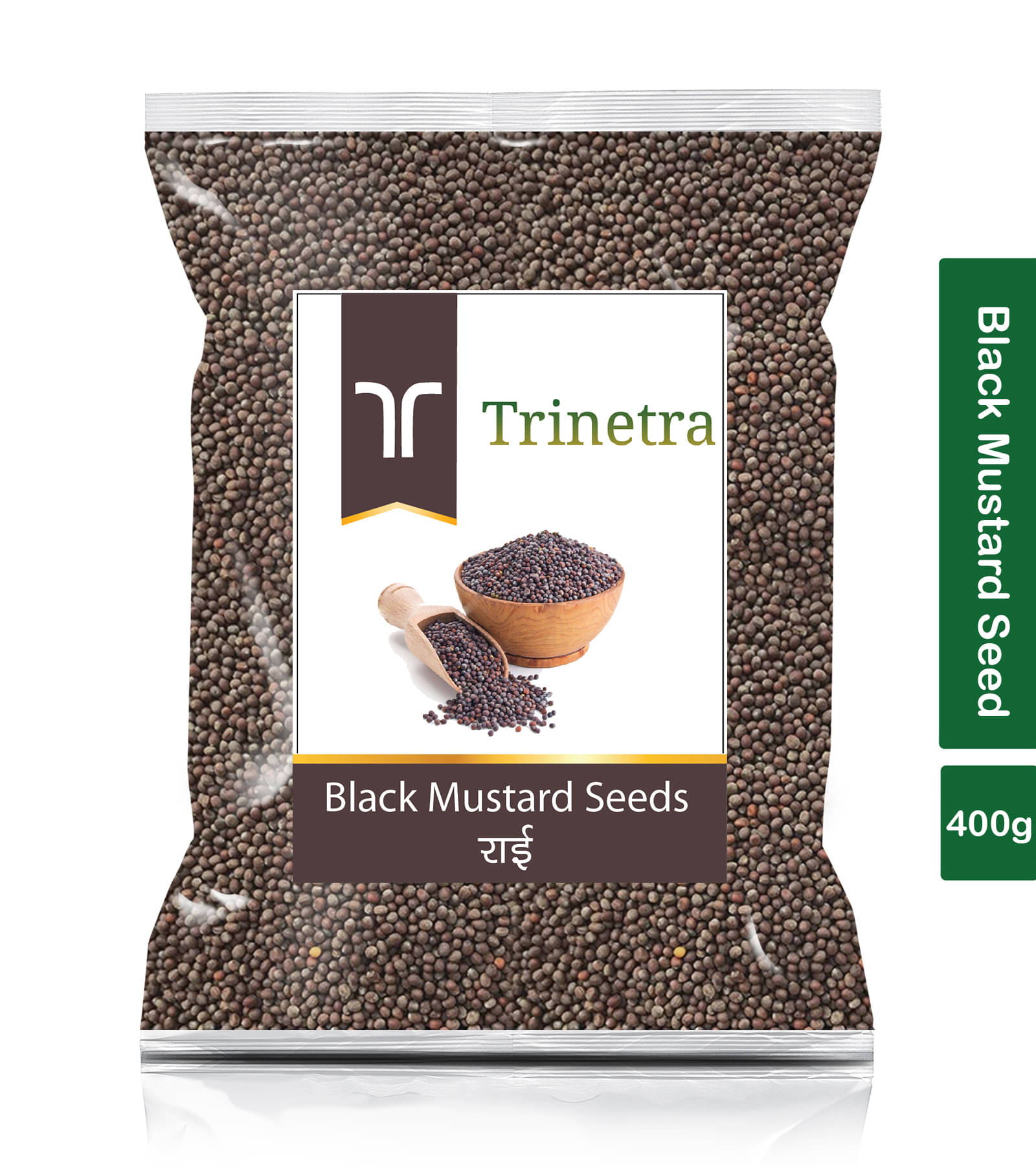 Trinetra Black Mustard Seeds 400 gm Trinetra Black Mustard Seeds 400 gm