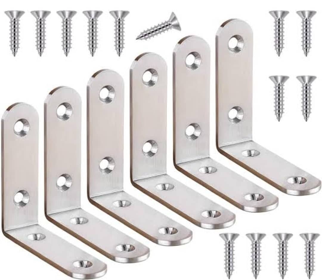 ADISON 2 cm right angle shelf support brackets pack of 25 pcs mild steel heavy duty super quality for shelf hanging