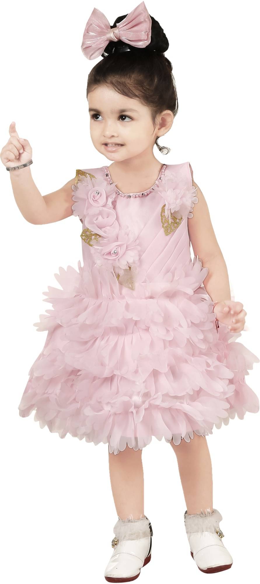 AK SIRIN GARMENTS Net Frock For Girls ( Pack of 1 , Pink ) AK SIRIN GARMENTS Net Frock For Girls ( Pack of 1 , Pink )
