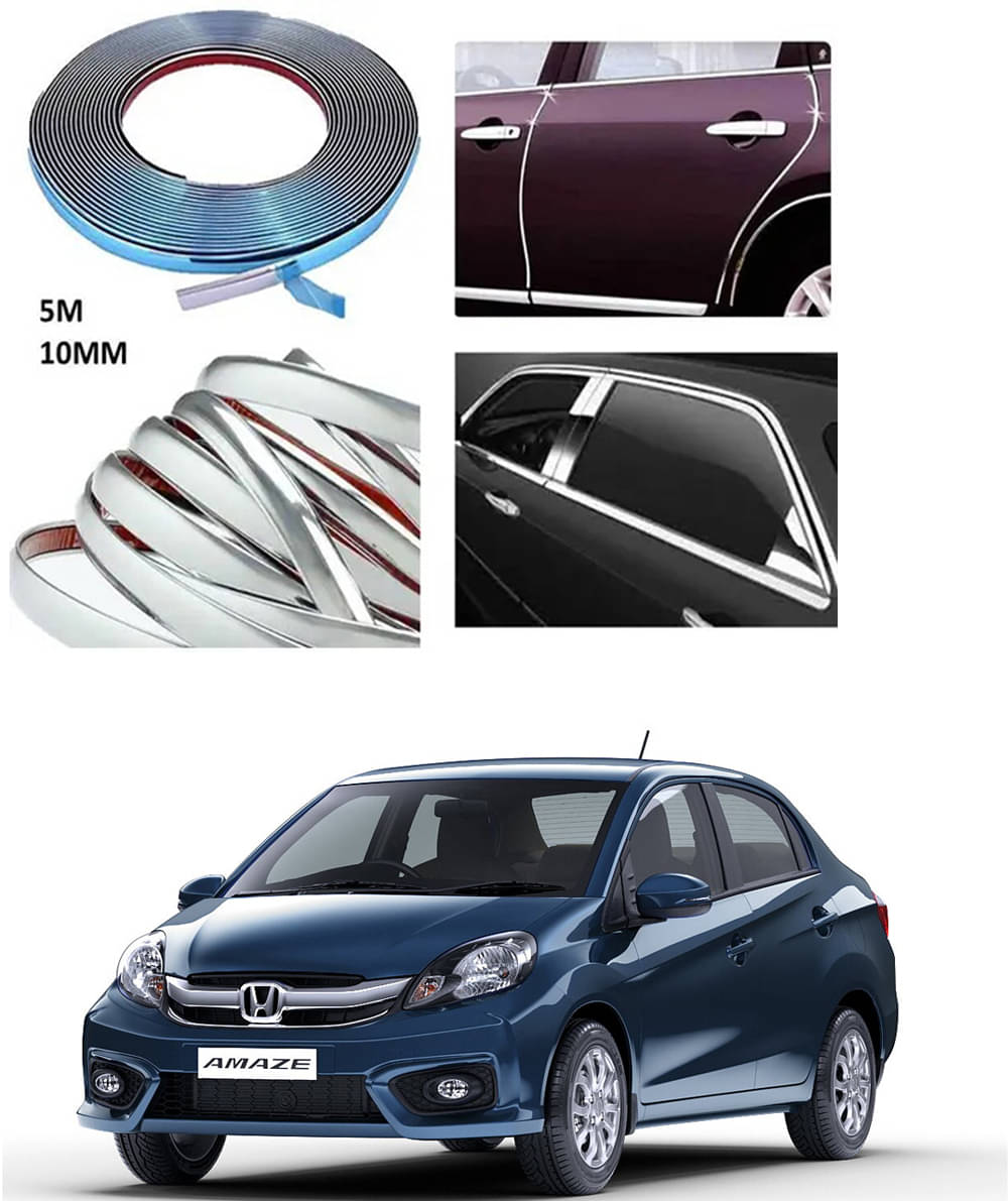 APICAL Side Chrome Beading For Car Exterior Decorating and Styling Strips (12 mm 5 meter) For Honda Amaze APICAL Side Chrome Beading For Car Exterior Decorating and Styling Strips (12 mm 5 meter) For Honda Amaze
