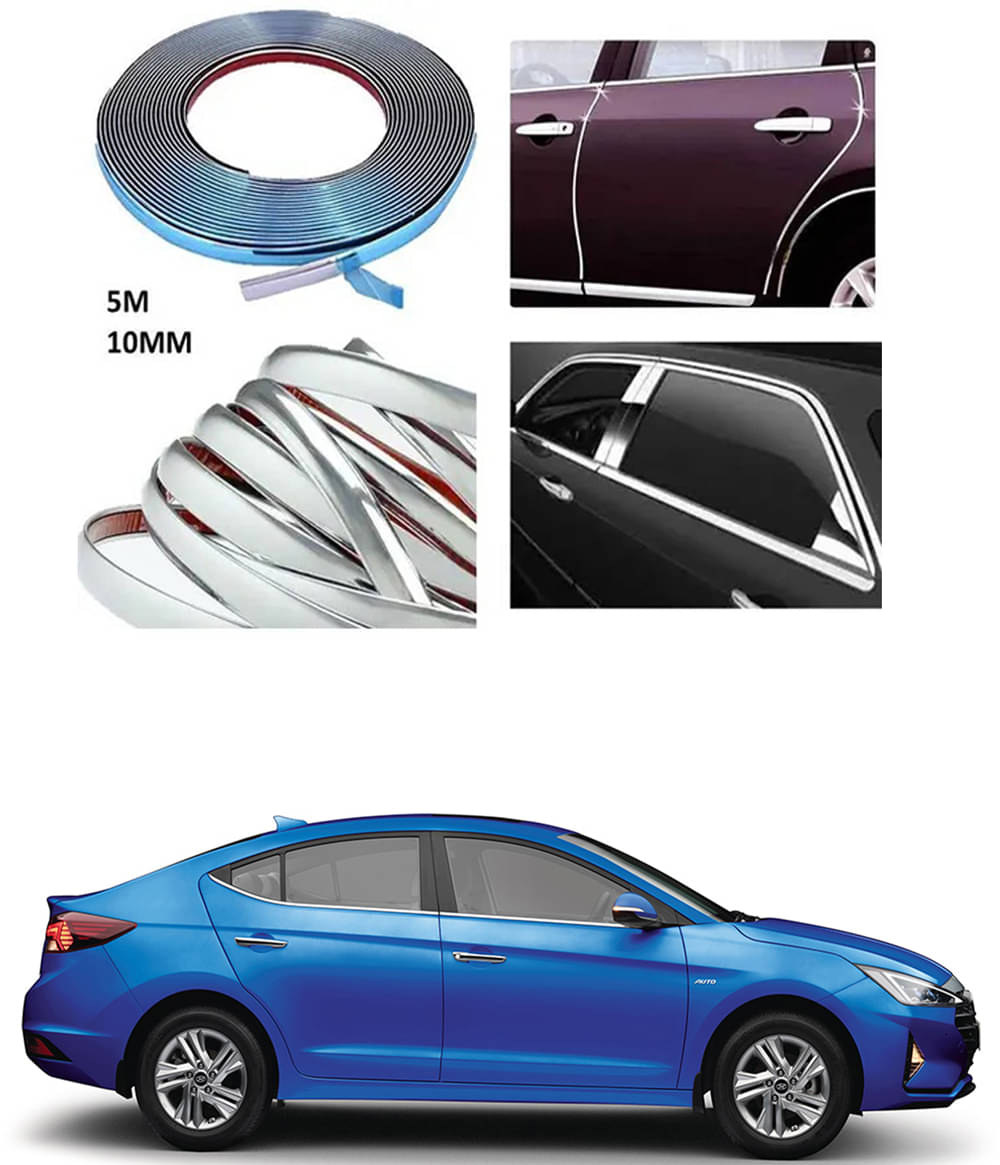APICAL Side Chrome Beading For Car Exterior Decorating and Styling Strips (12 mm 5 meter) For Hyundai Elantra APICAL Side Chrome Beading For Car Exterior Decorating and Styling Strips (12 mm 5 meter) For Hyundai Elantra