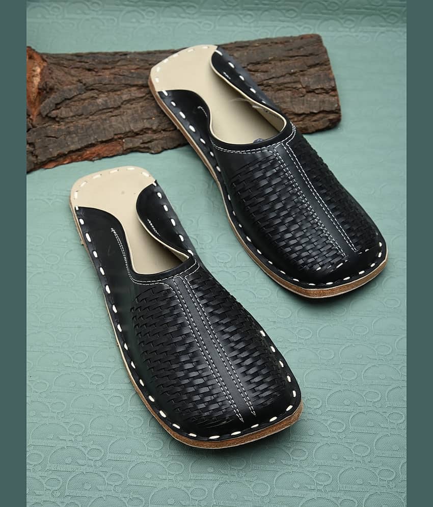 Anjaneya Creations Black Men's Mule - Ethnic Shoes | Buy online on ZillyBuy