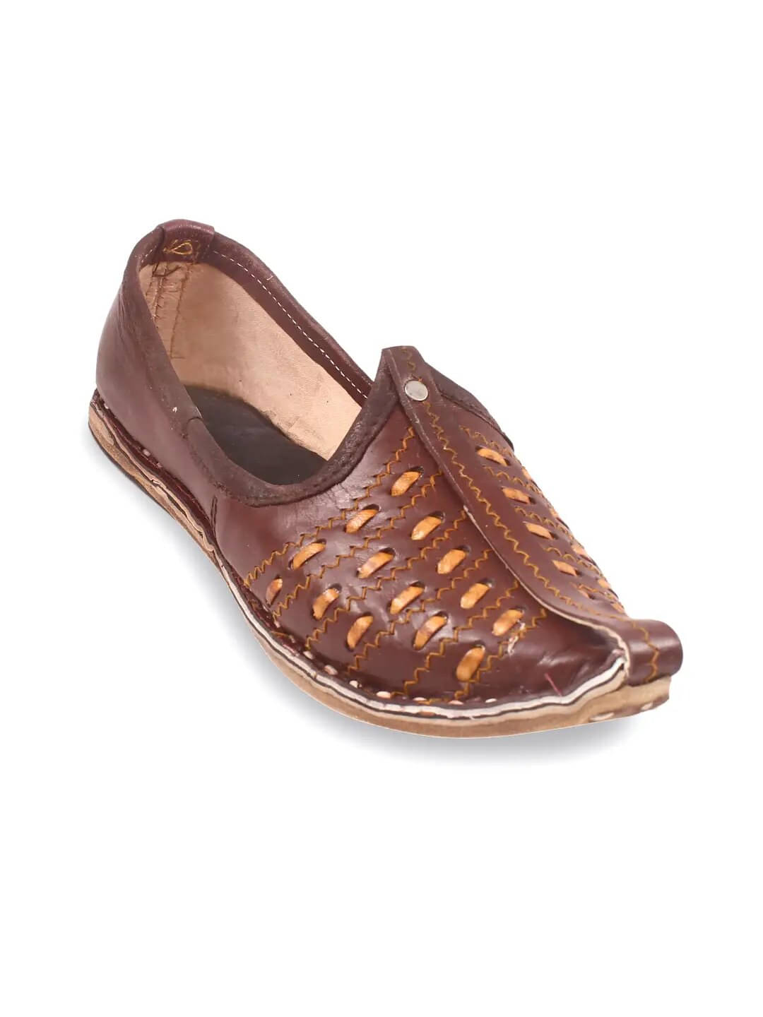     			Anjaneya Creations Brown Men's Mojaris