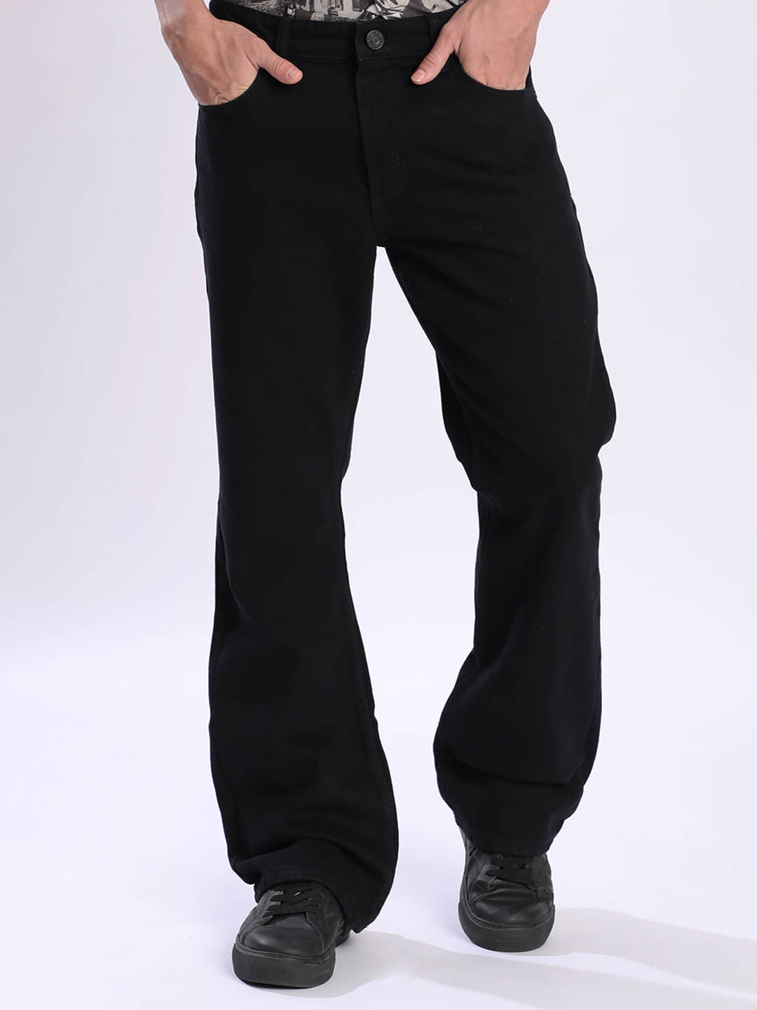 Bene Kleed Regular Fit Bootcut Men's Jeans - Black ( Pack of 1 ) Bene Kleed Regular Fit Bootcut Men's Jeans - Black ( Pack of 1 )